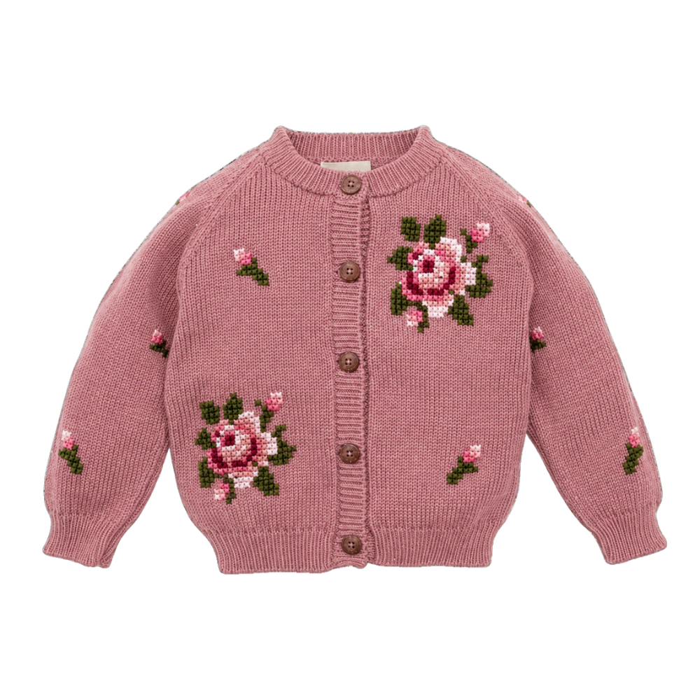 Rose cardigan - Blush