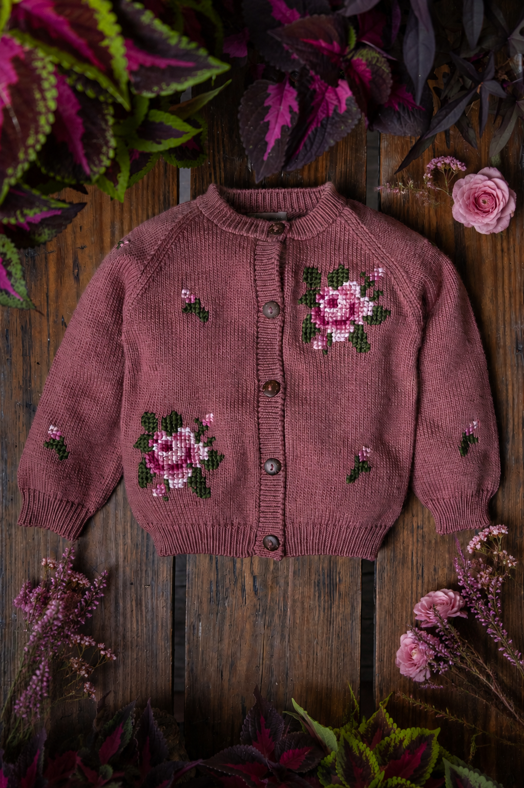 Rose cardigan - Blush