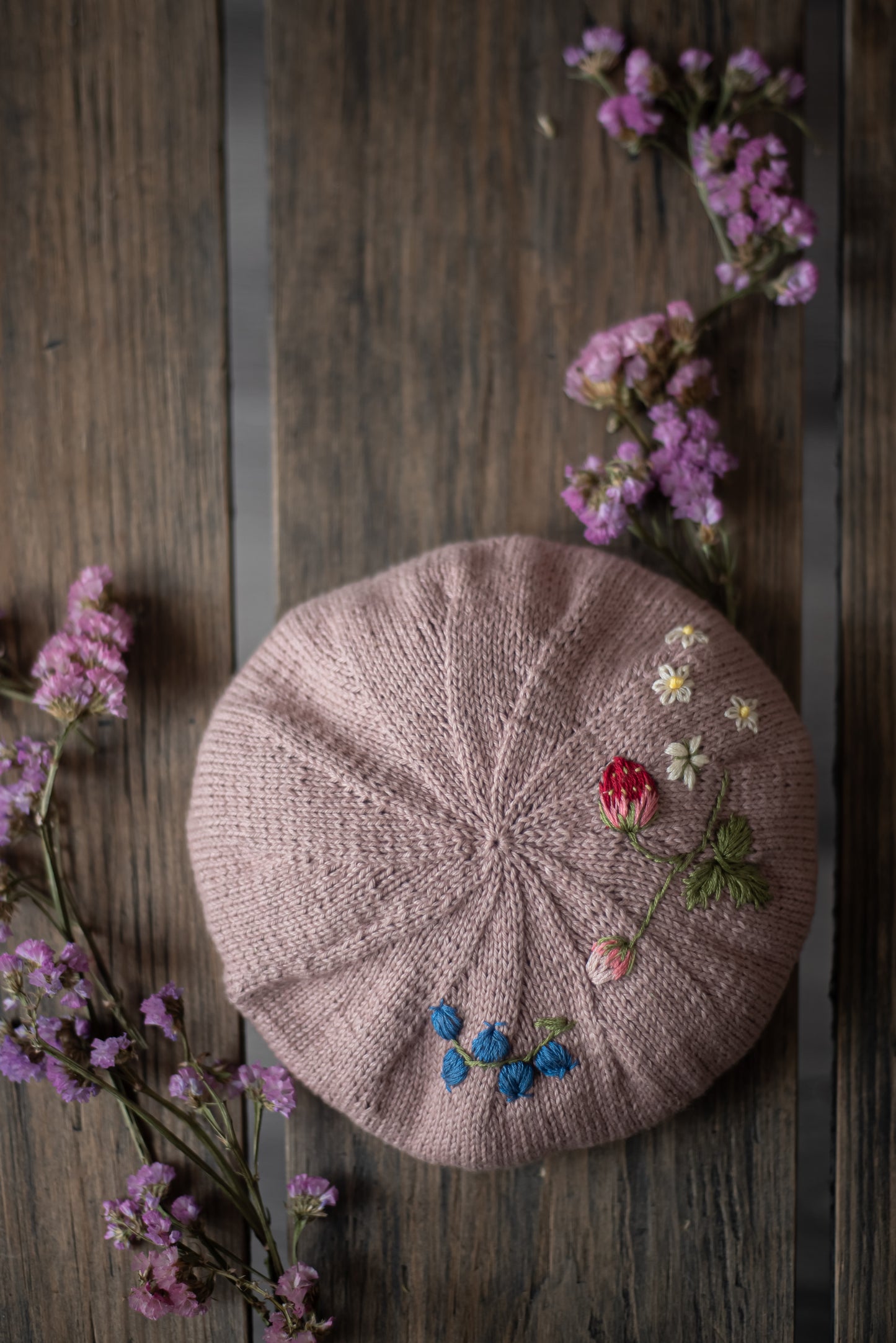 Strawberry beret Dahlia (Cotton)