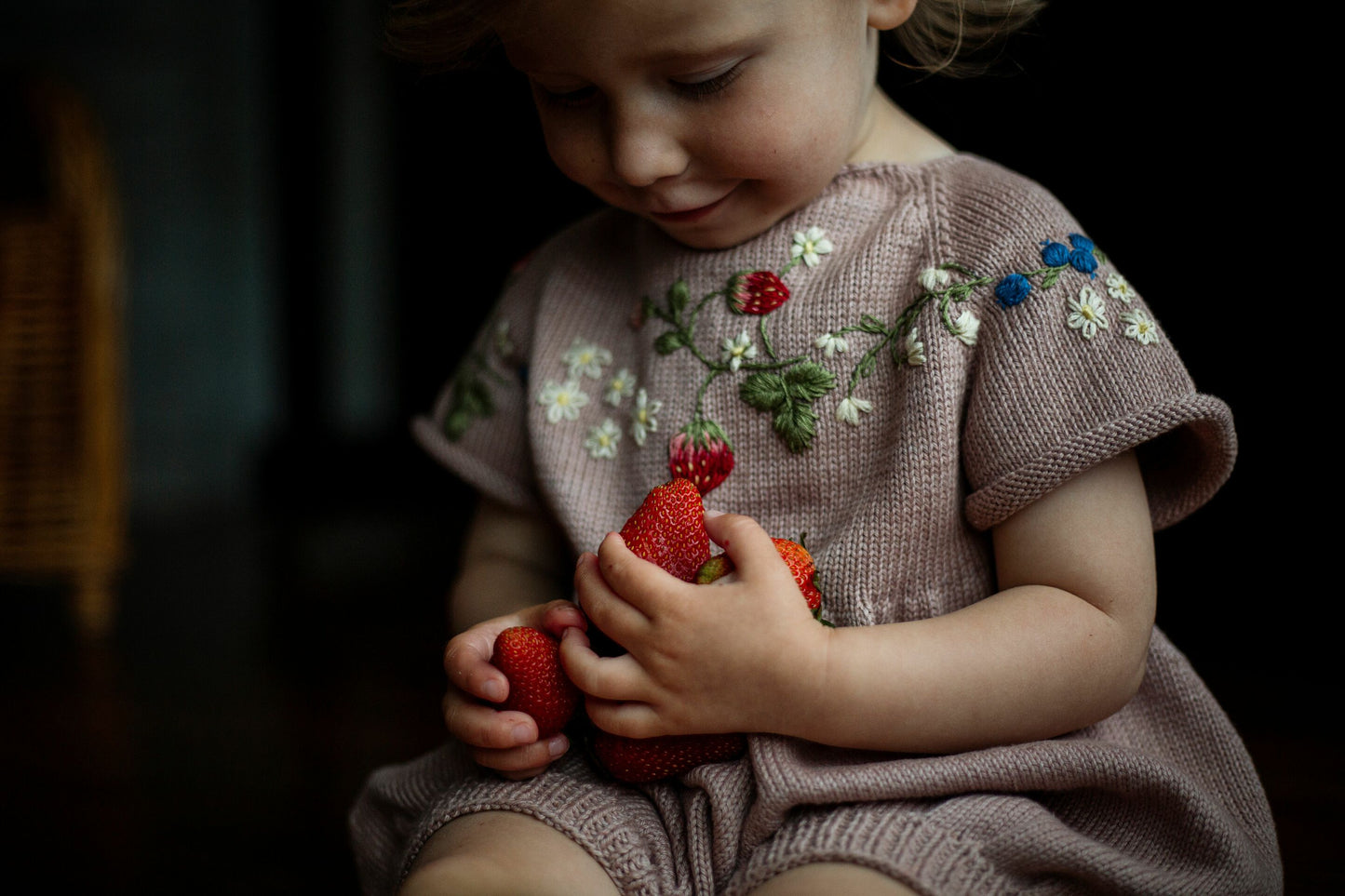 Strawberry romper Dahlia (Cotton)