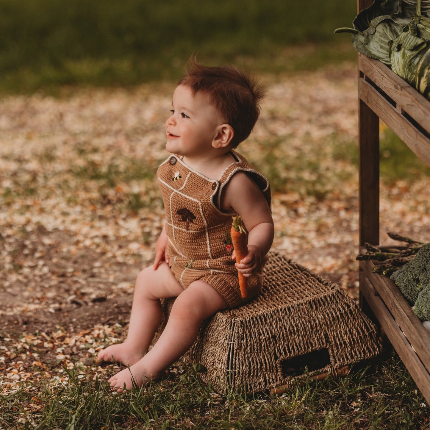 Little Farm romper - Malt