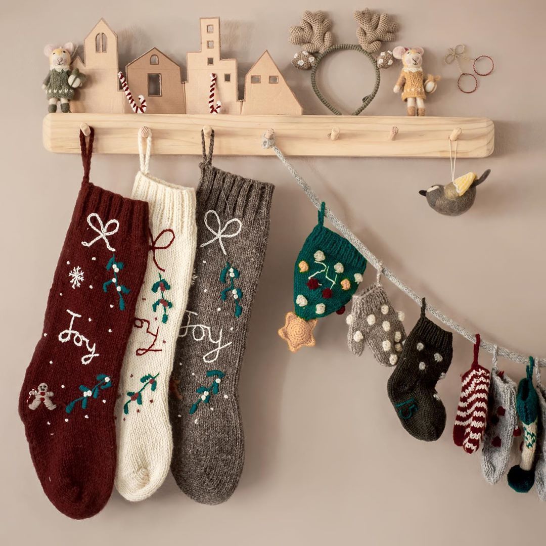 Gingerbread Stocking - Cream White