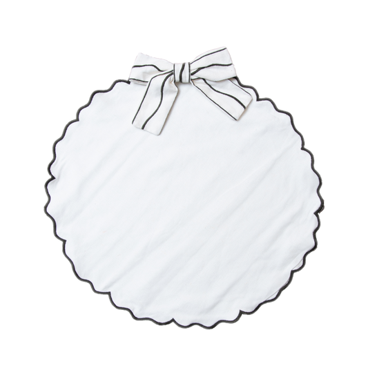 Christmas Bow placemat - Cream White