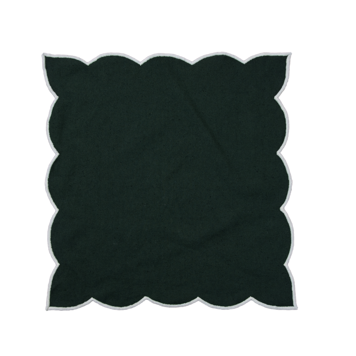 Heirloom Scalloped Napkin - Green