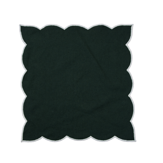 Heirloom Scalloped Napkin - Green