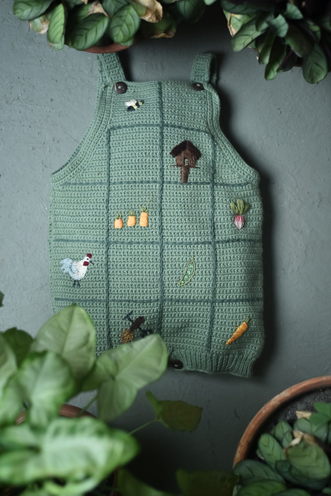 Little Farm romper - Sage