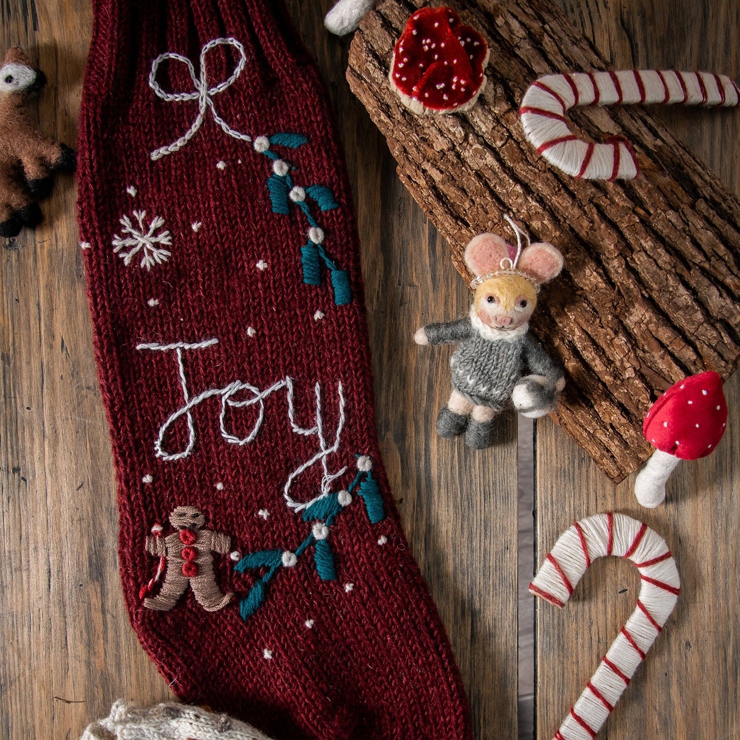 Gingerbread Stocking - Dark Grape