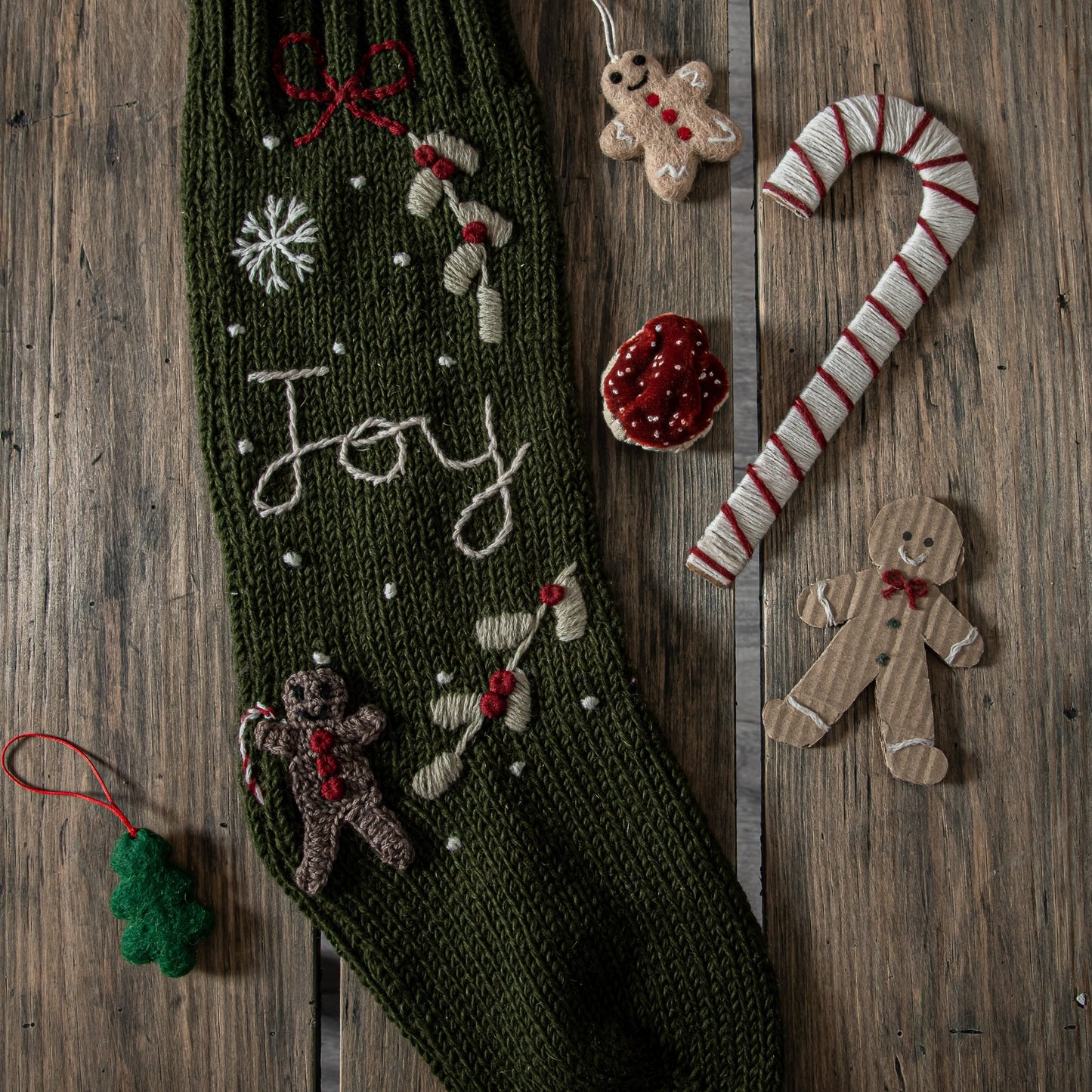 Gingerbread Stocking - Moss