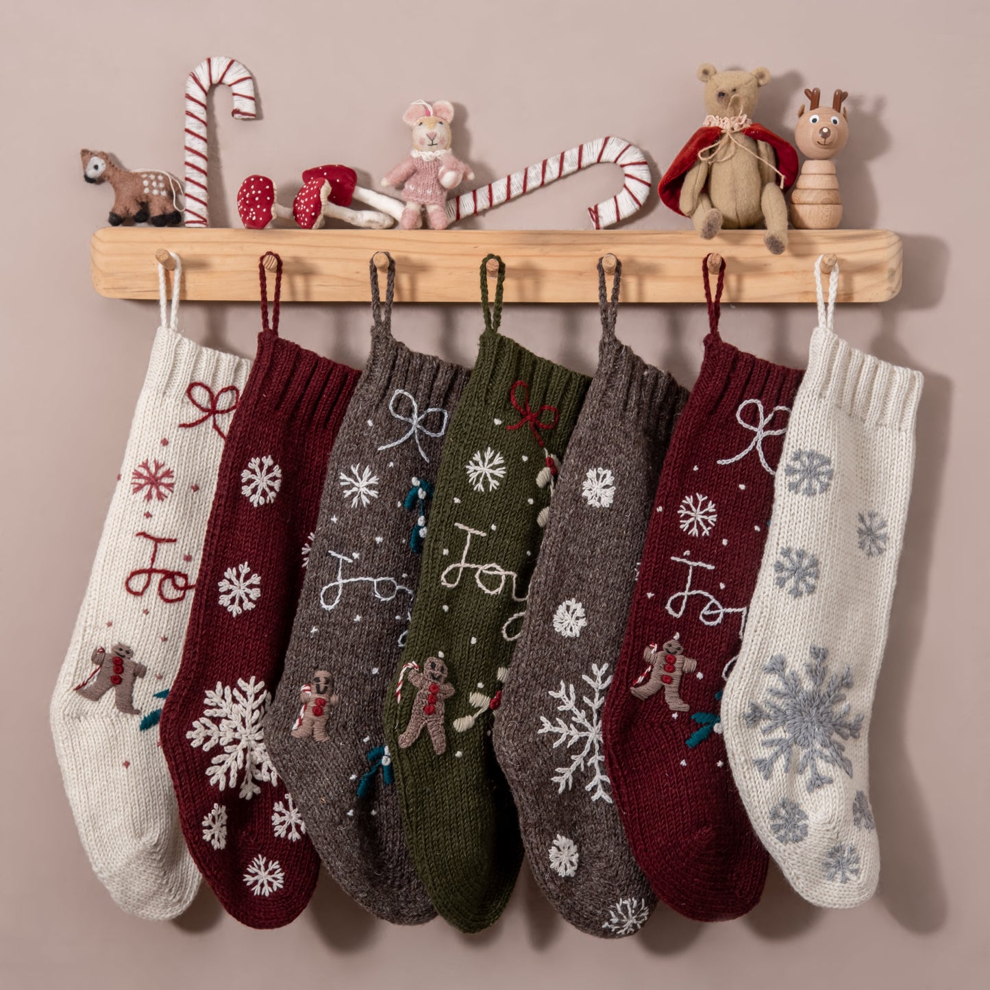 Gingerbread Stocking - Cream White