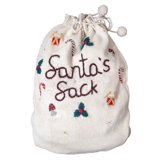 Christmas Santa Sack - Cream