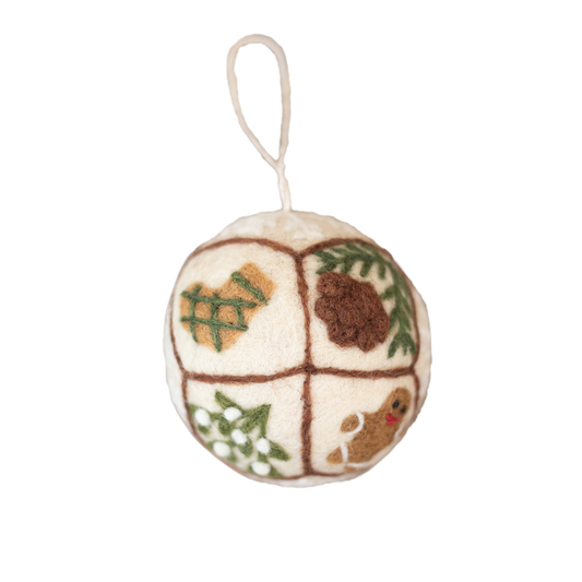 Bauble Grid Ornament with Gingerbread