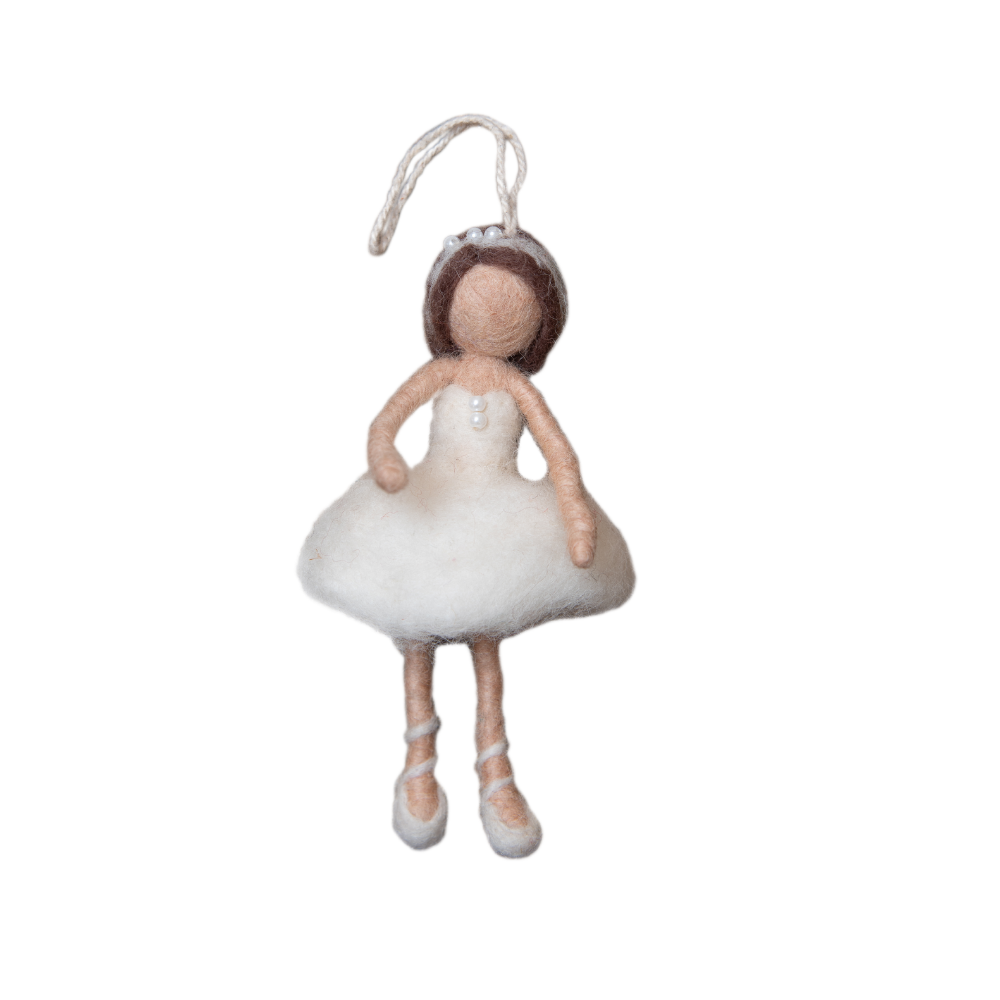 Ballerina Ornament - White