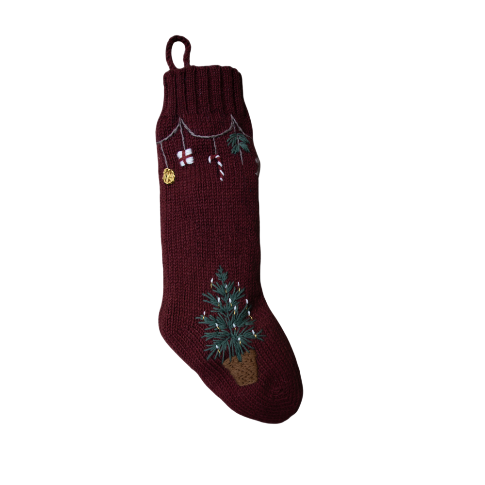 Garland Stocking - Dark Grape