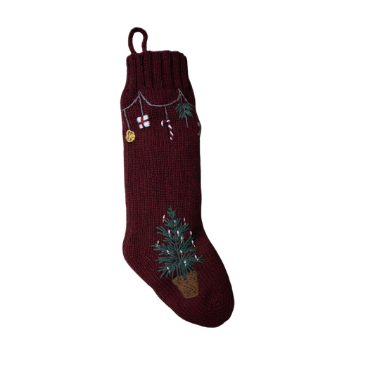 Garland Stocking - Dark Grape