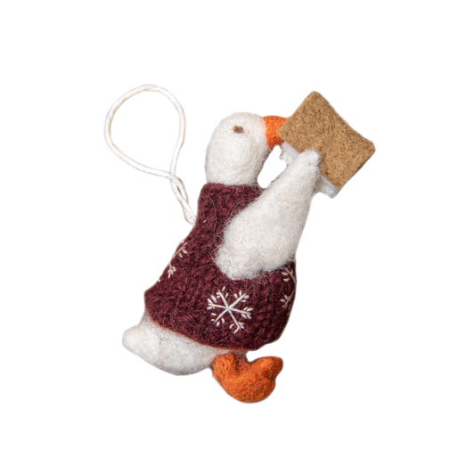 Goose with Vest - Red