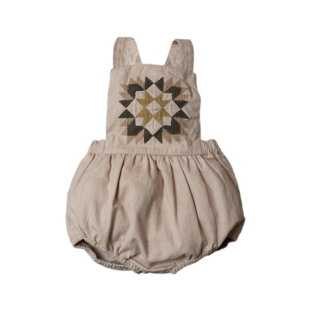 Patchwork romper - Oats