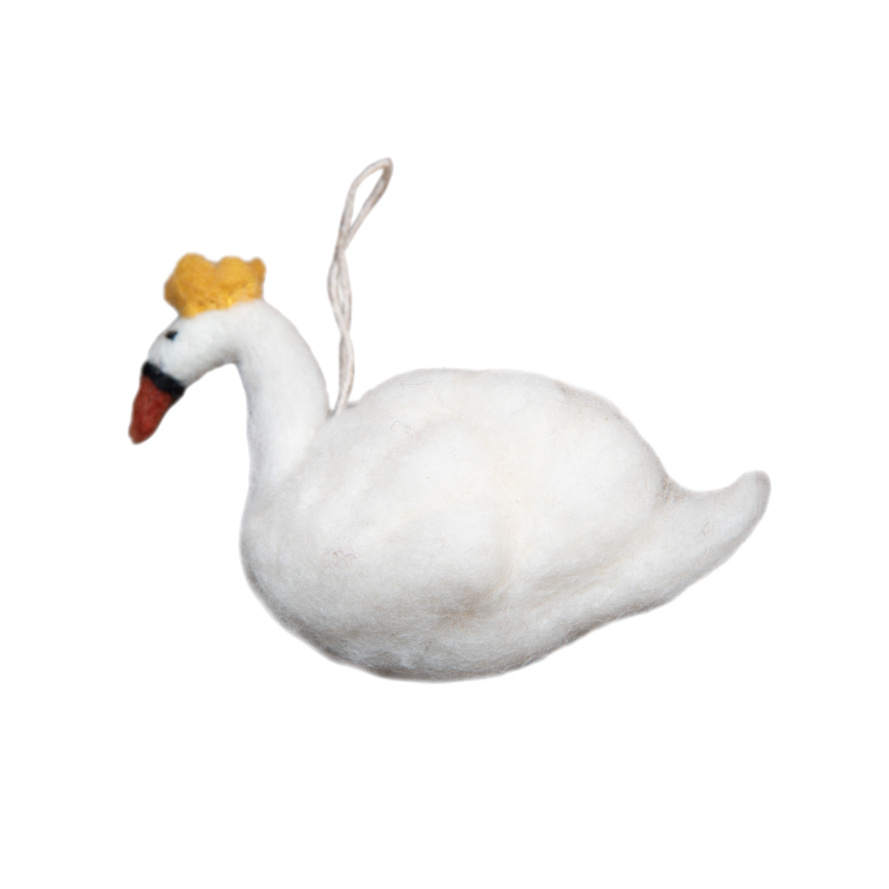 Swan Ornament - White