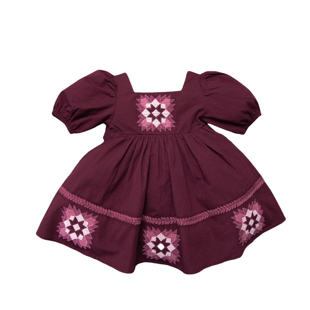 Patchwork dress - Grape