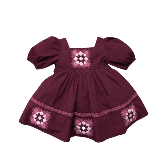 Patchwork dress - Grape