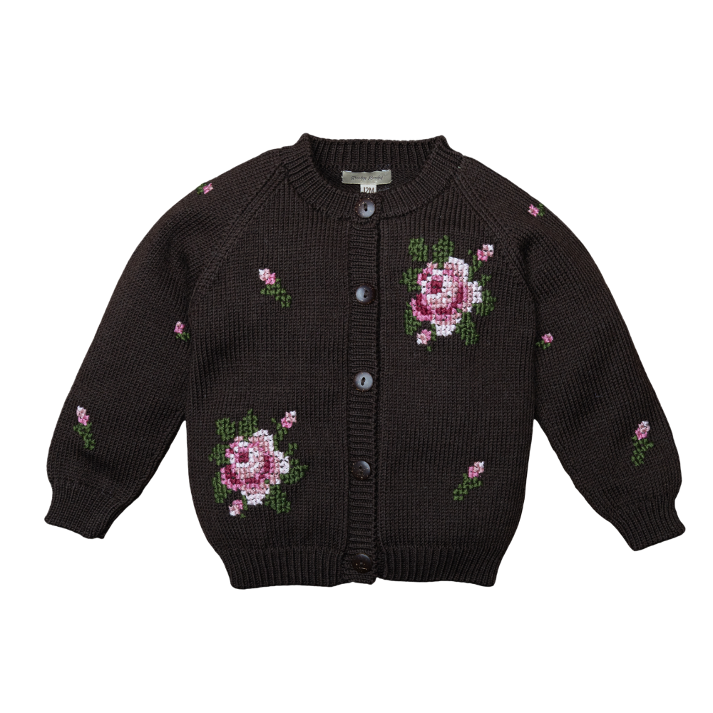 Rose cardigan - Chocolate