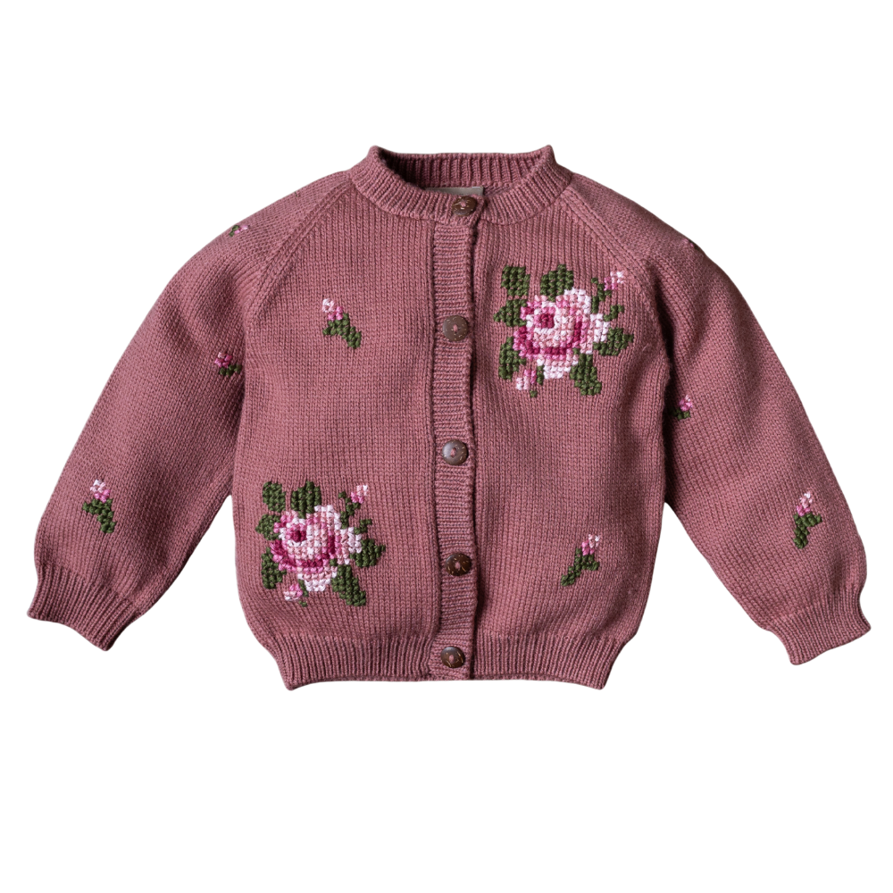Rose cardigan - Blush