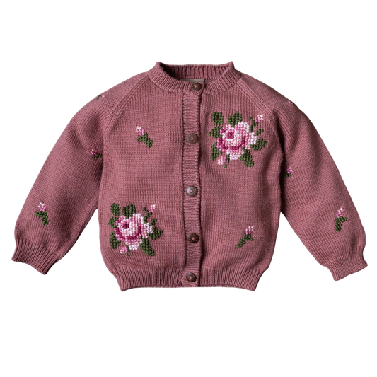 Heirloom Rose cardigan - Blush