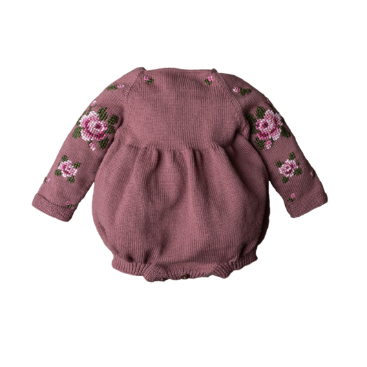 Heirloom Rose romper - Blush