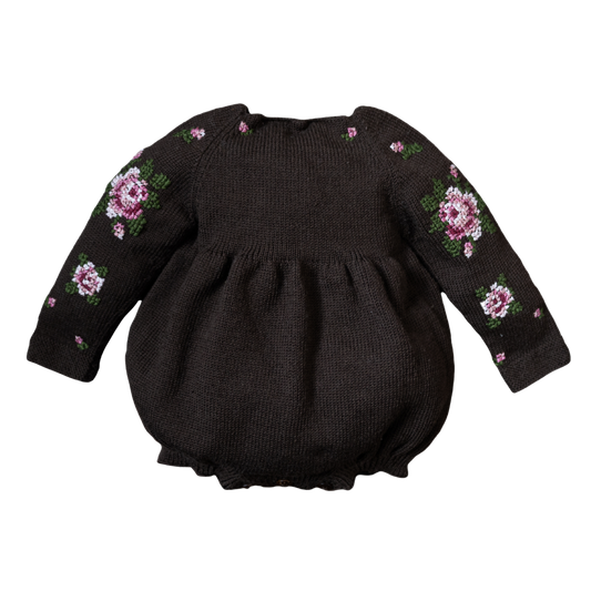 Heirloom Rose romper - Chocolate