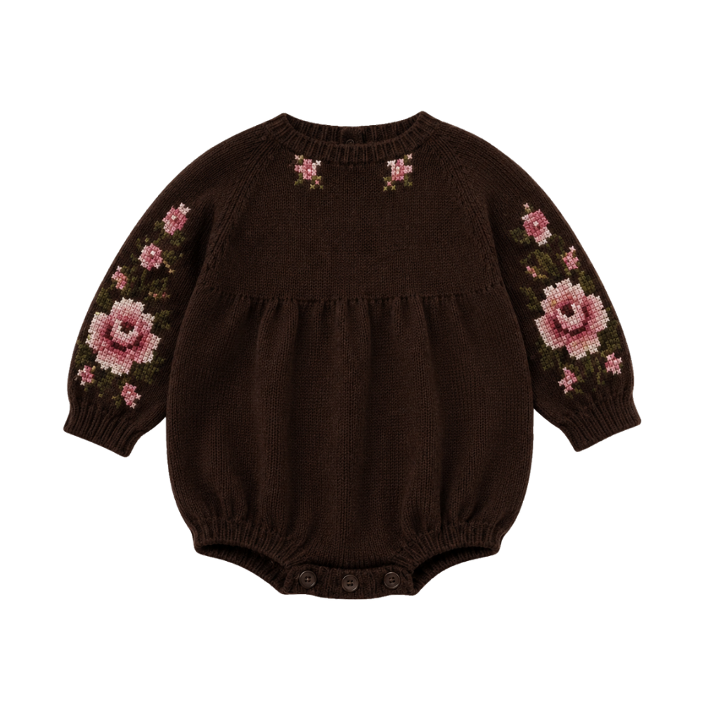 Rose romper - Chocolate