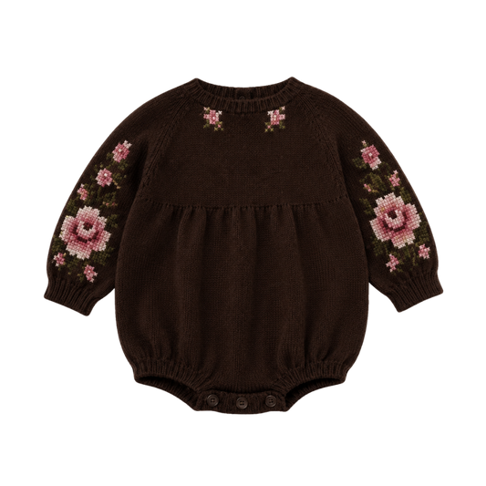 Rose romper - Chocolate
