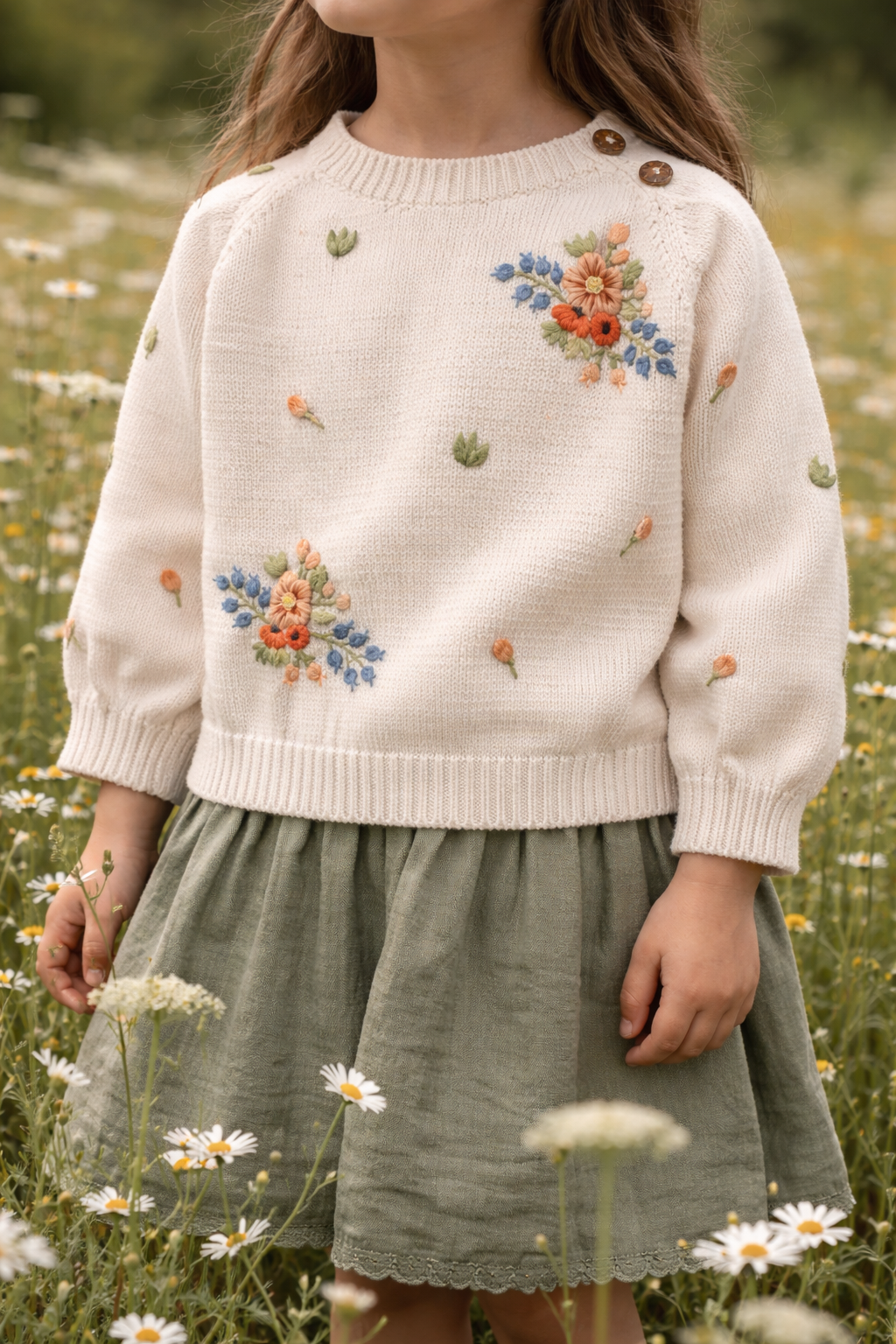 Midsummar sweater (Cotton) - Marshmellow