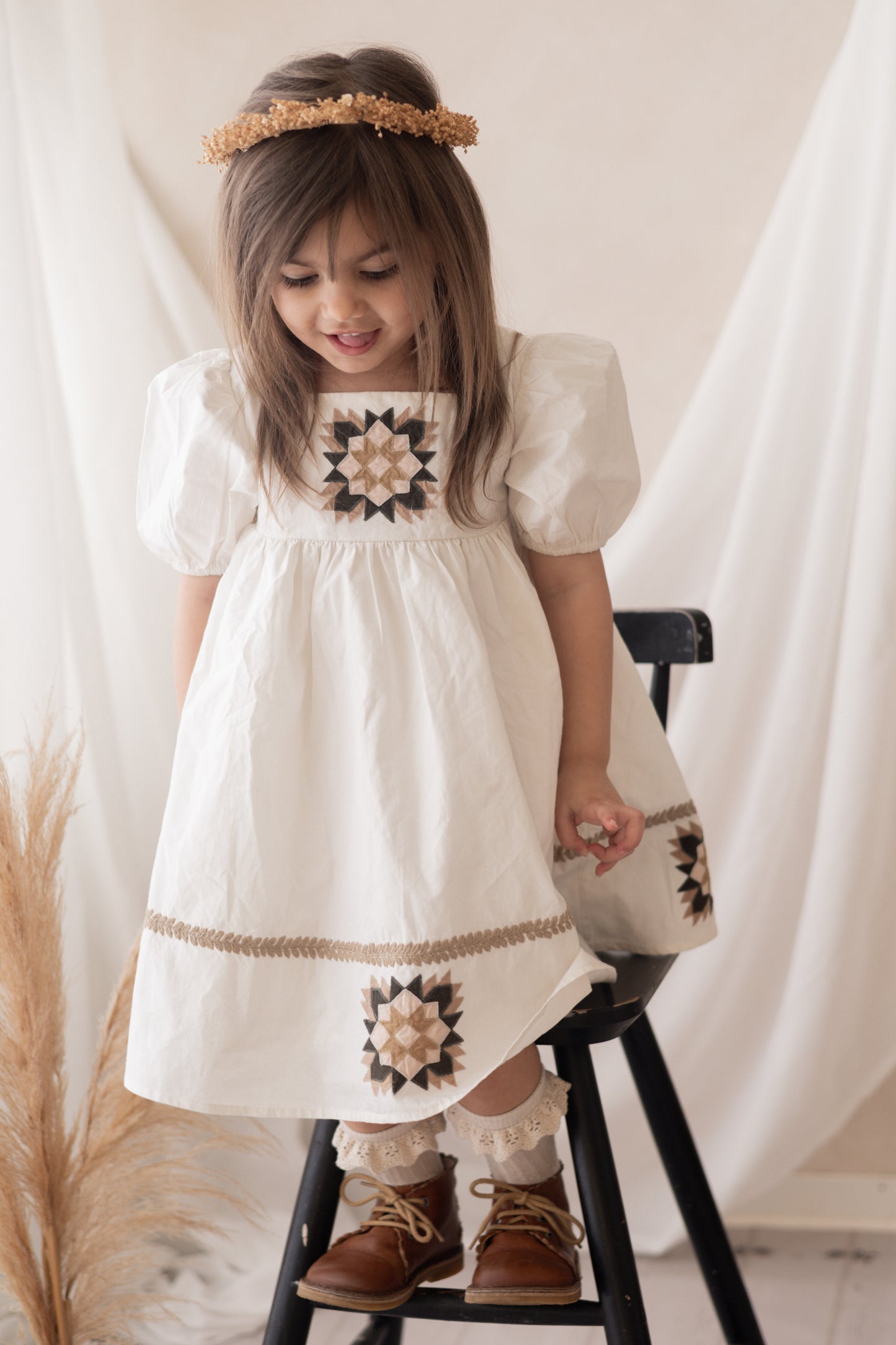 Patchwork dress - Marshmellow
