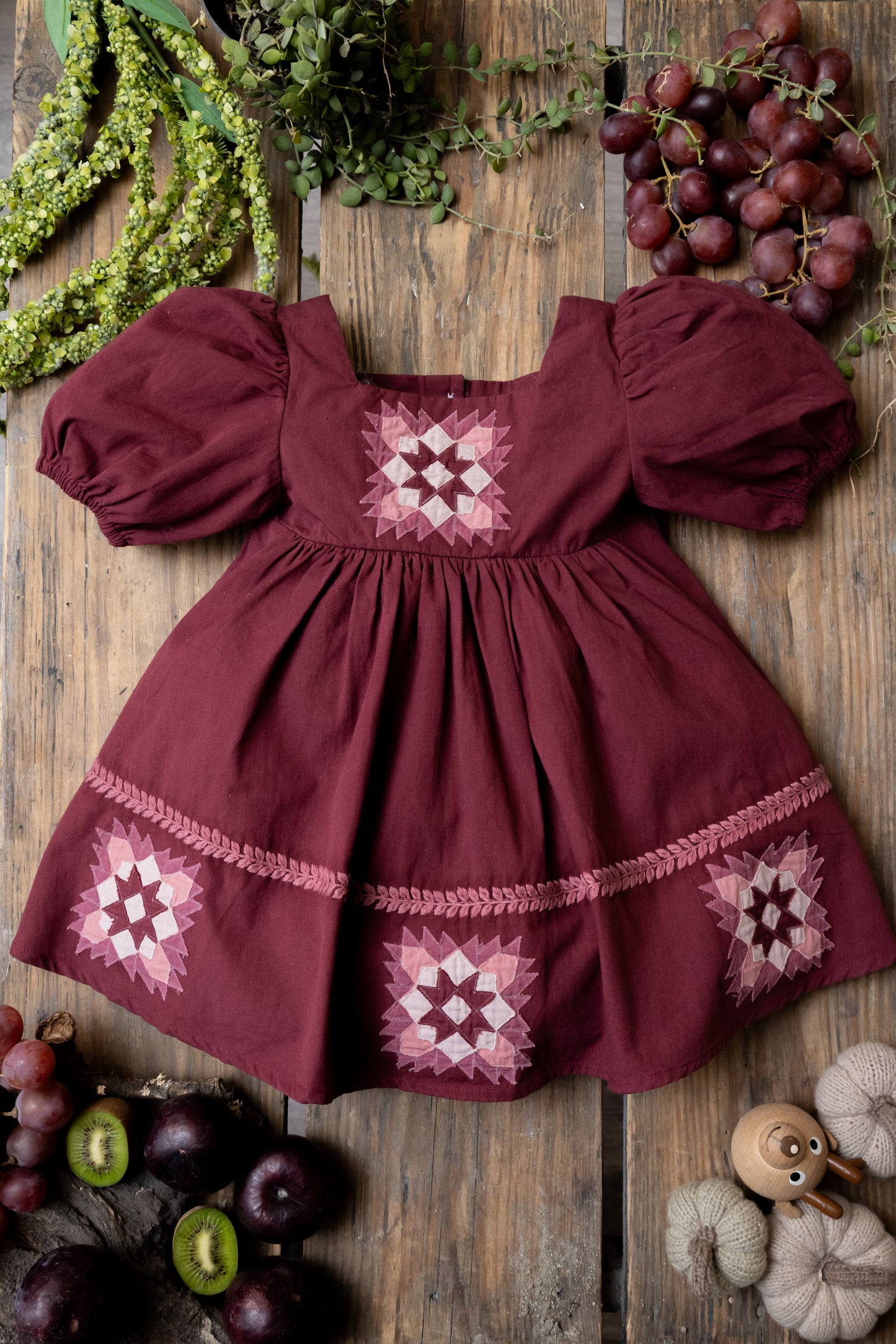 Patchwork dress - Grape