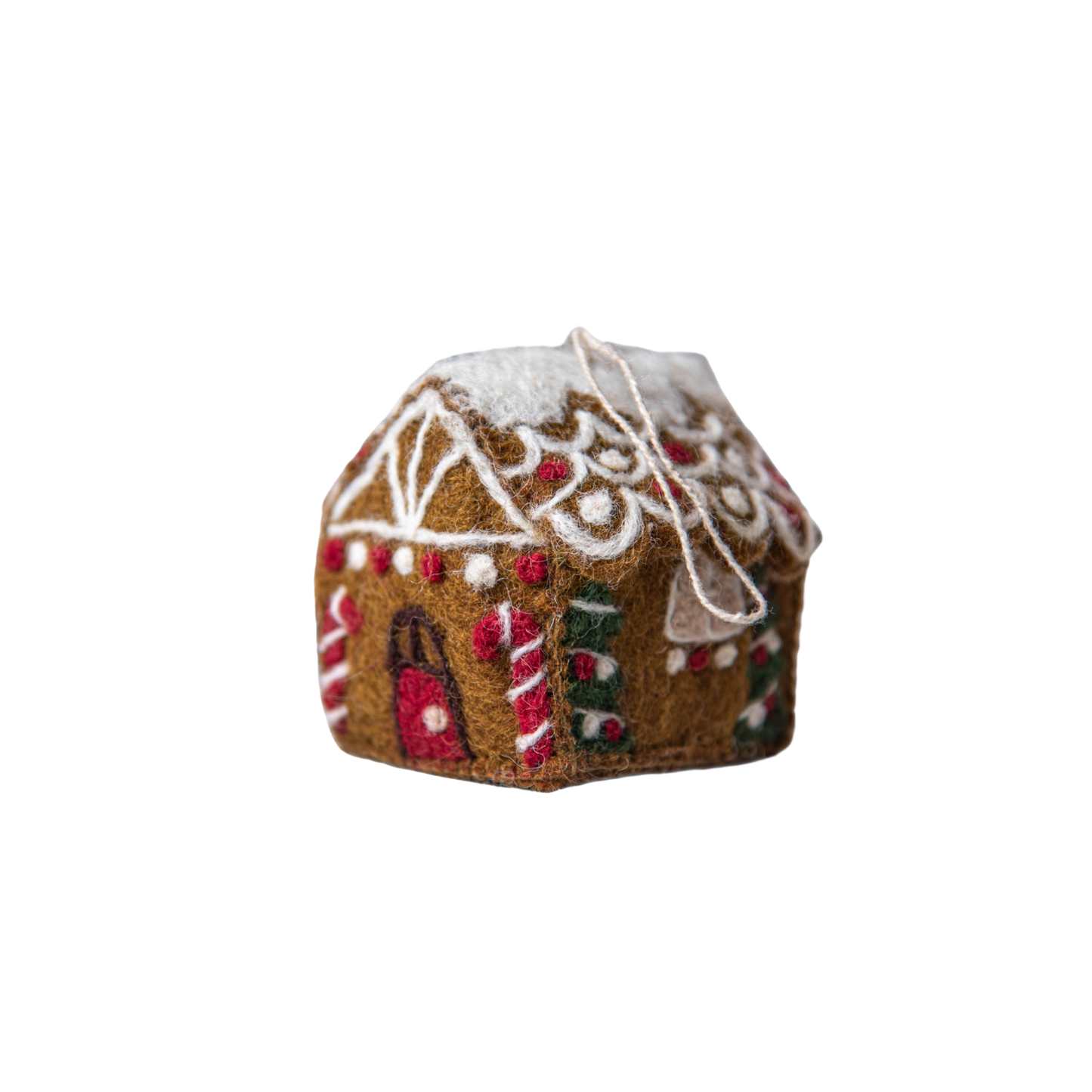 Gingerbread House Ornament - Brown