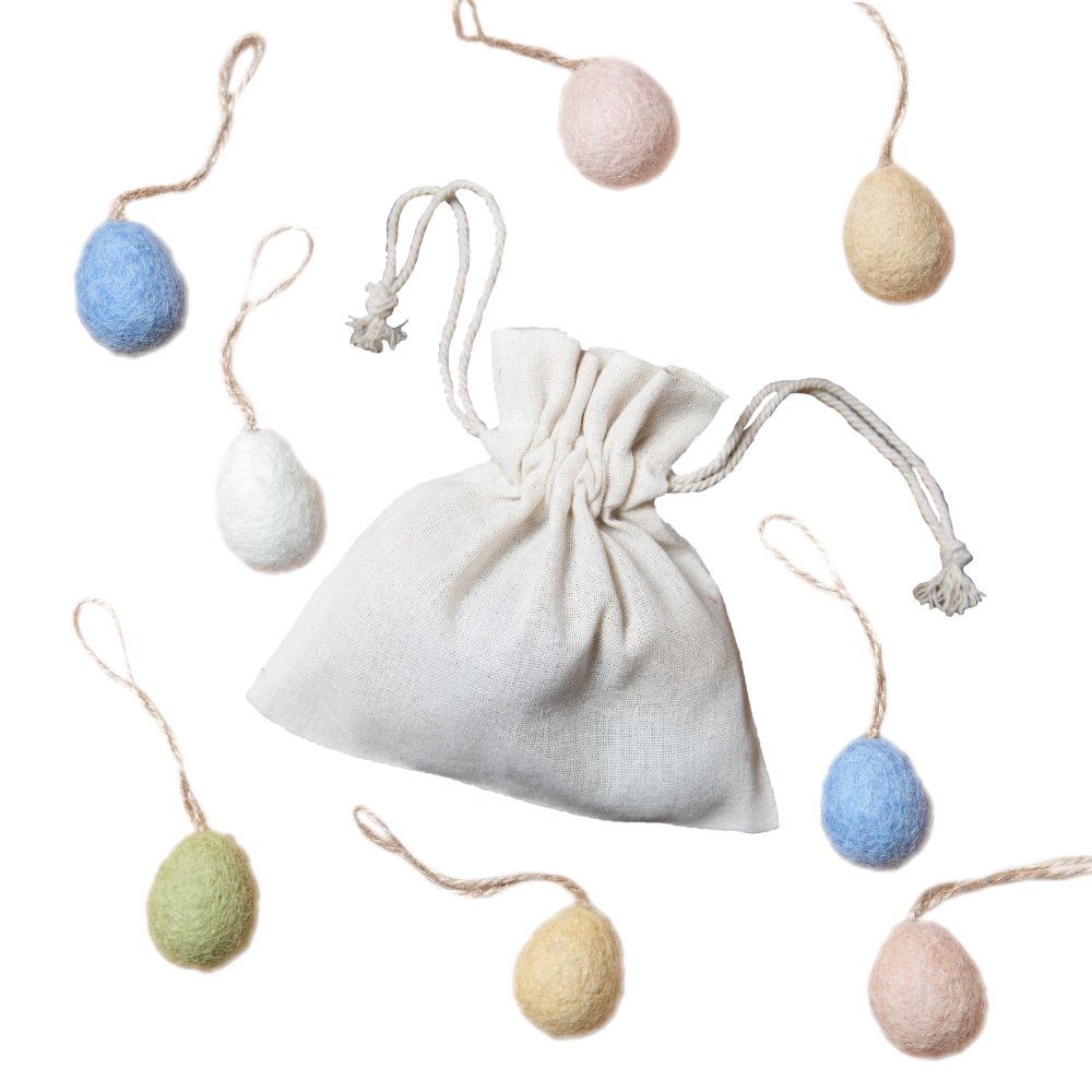 Set of Plain Mini Artisan Egg Ornaments