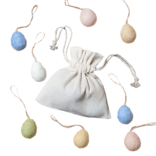 Set of Plain Mini Artisan Egg Ornaments