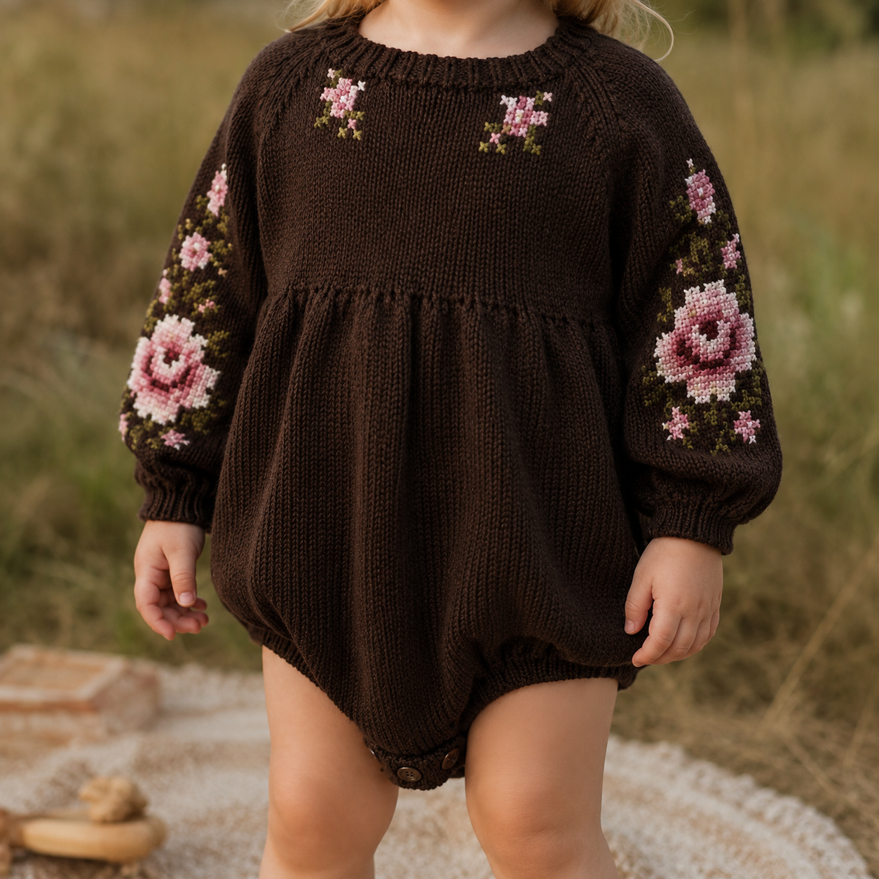 Rose romper - Chocolate