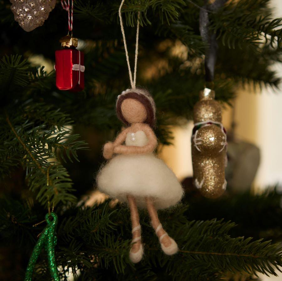 Ballerina Ornament - White