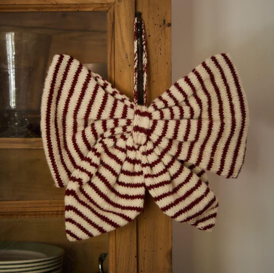 Big Christmas bow - Stripe Red