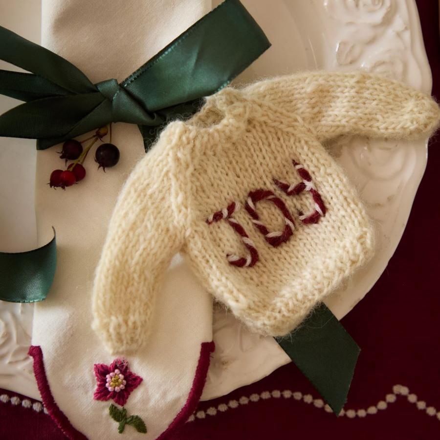 Sweater ornament Joy