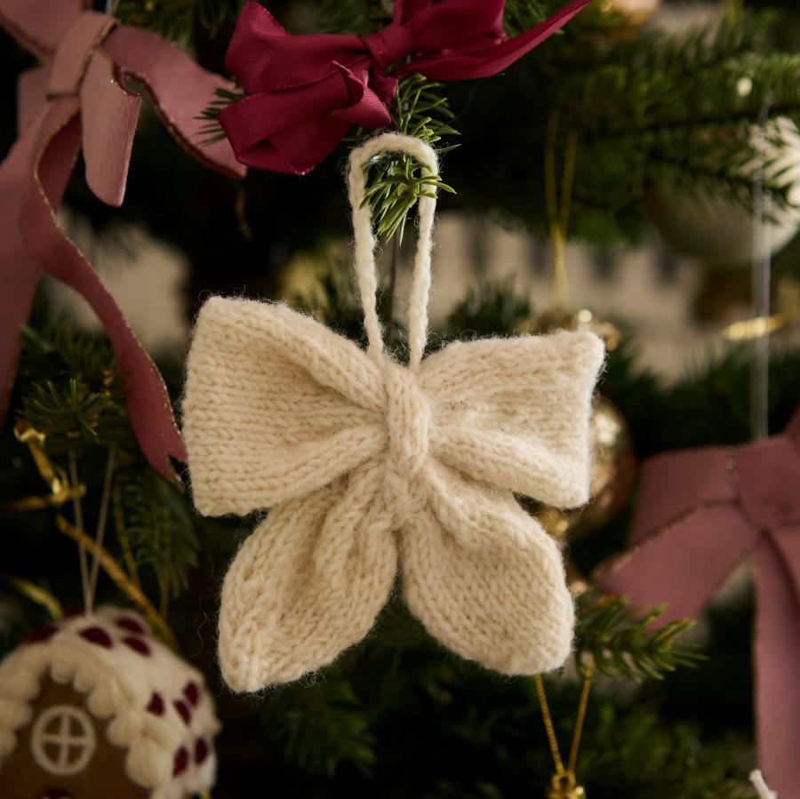 Little Bow ornament - Cream White