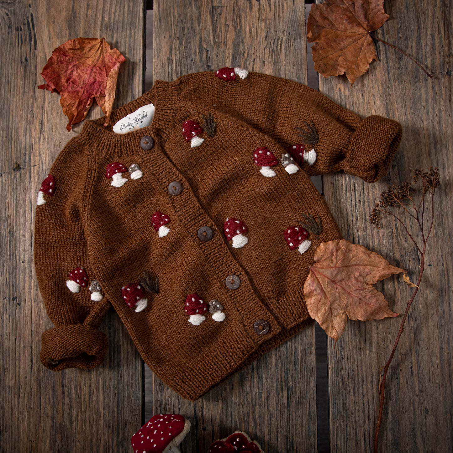 Mushroom cardigan - Caramel