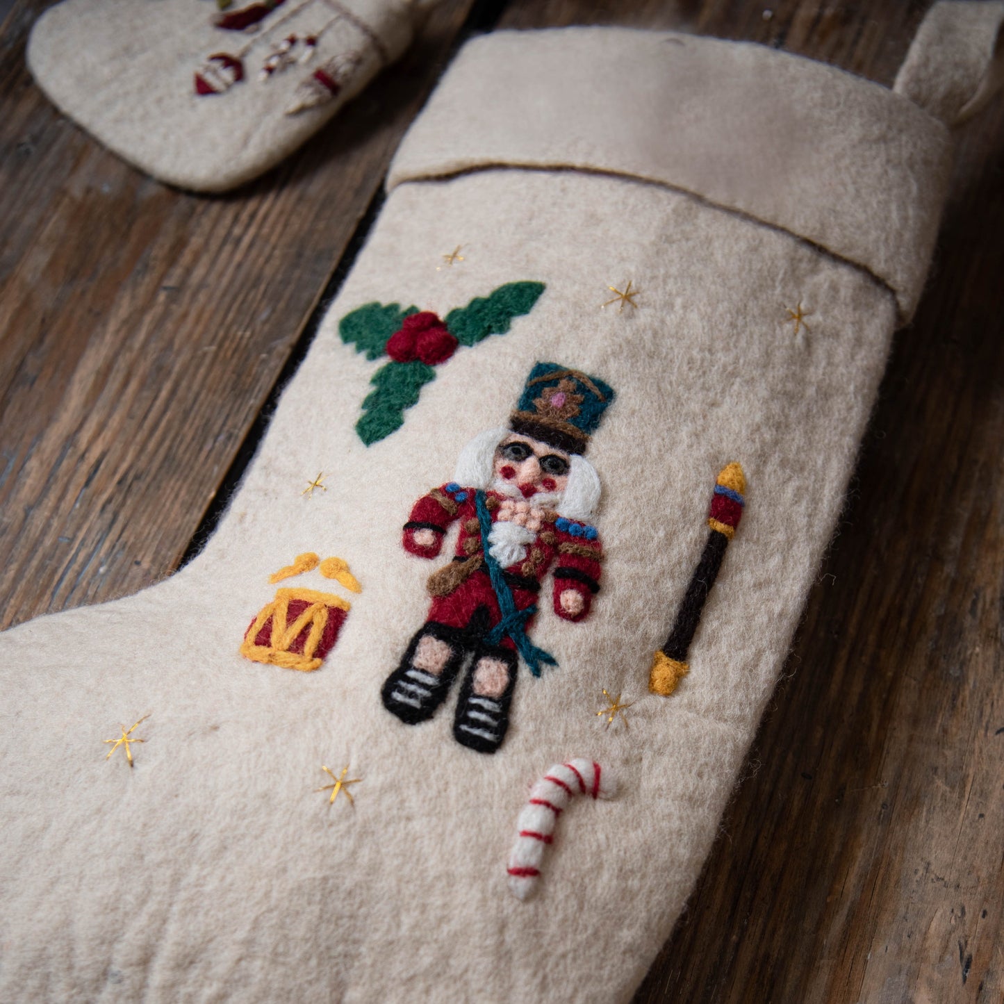 Nutcracker Stocking - Cream