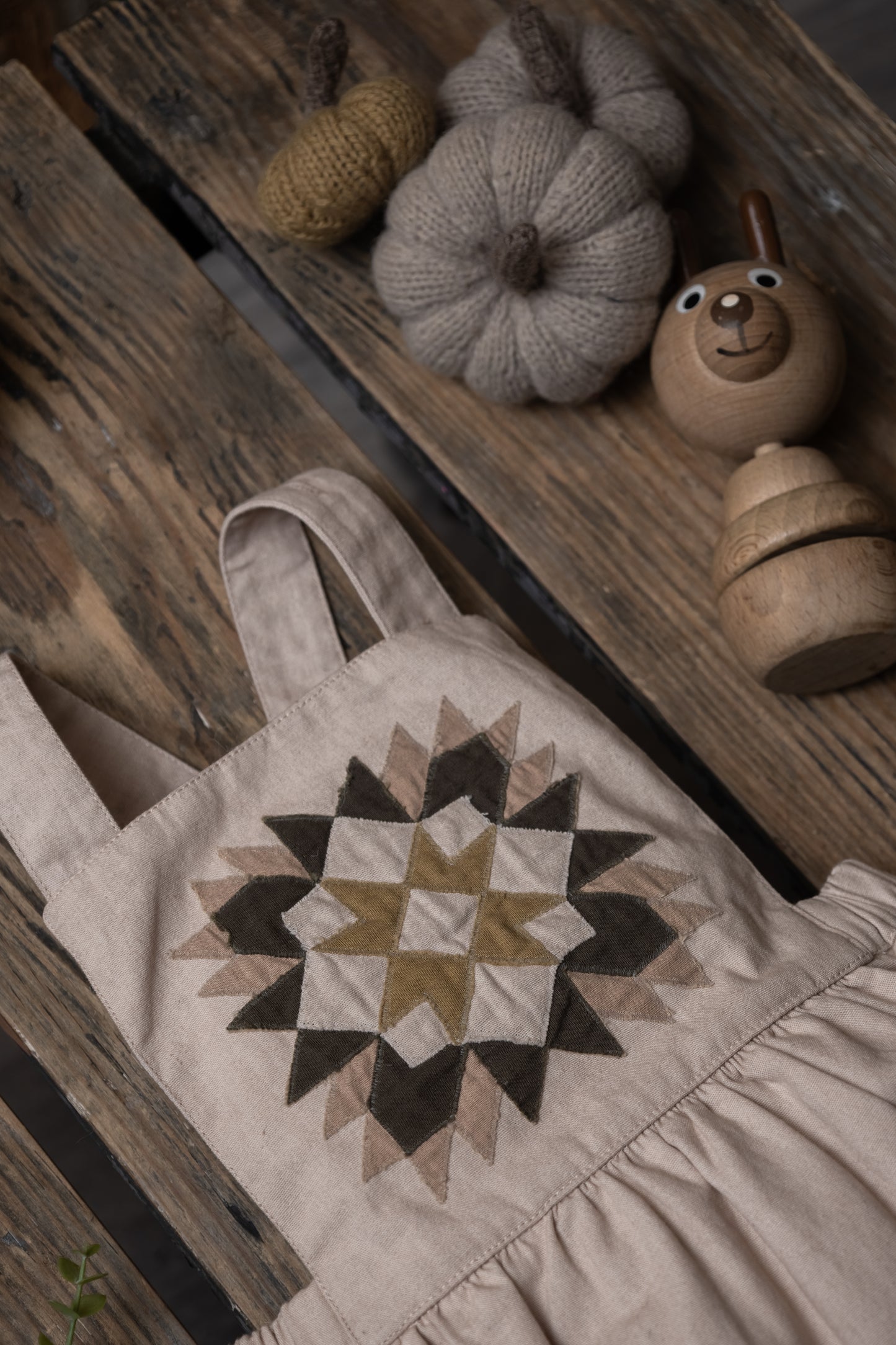 Patchwork romper - Oats