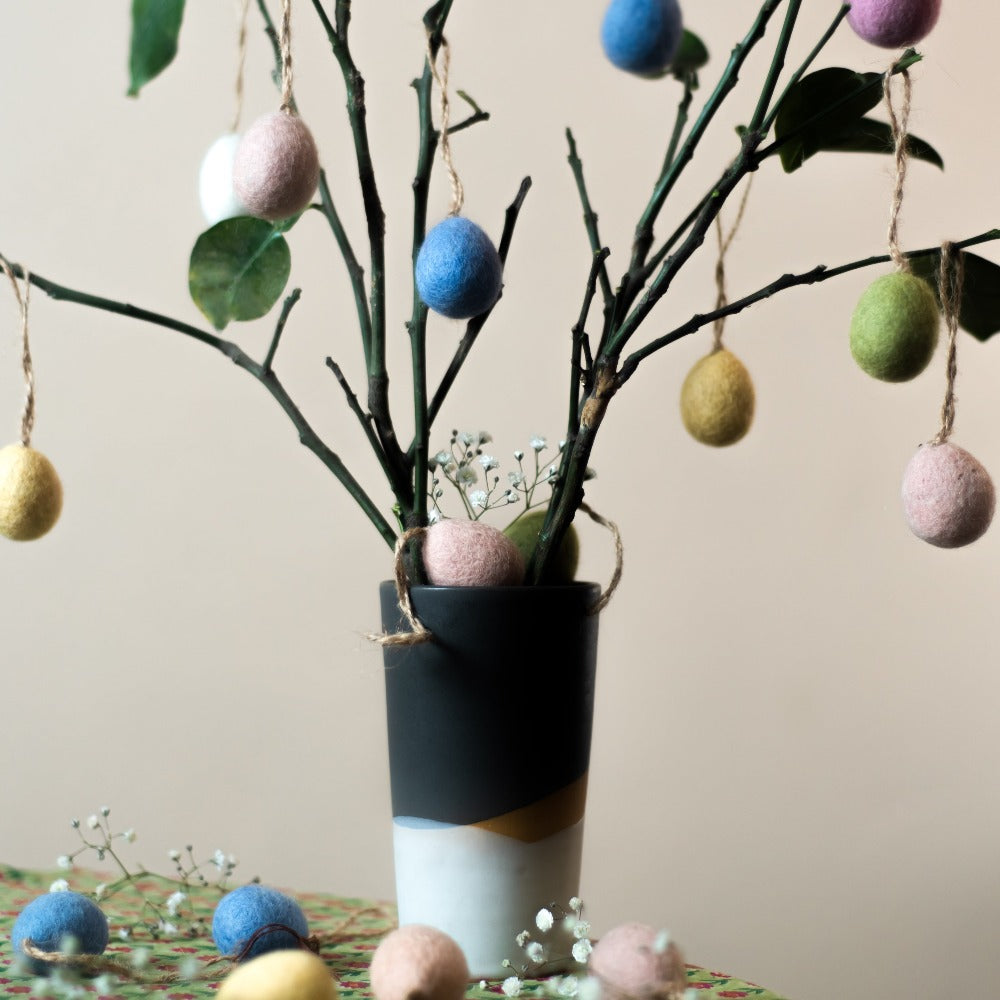 Set of Plain Mini Artisan Egg Ornaments