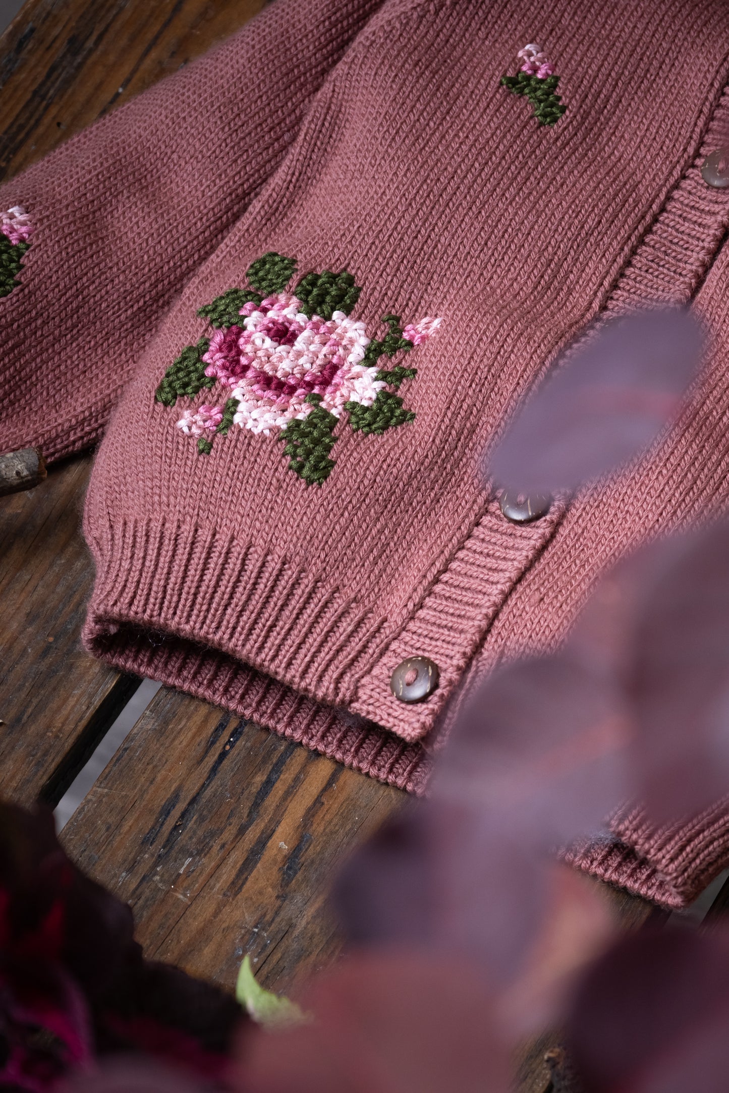 Rose cardigan - Blush
