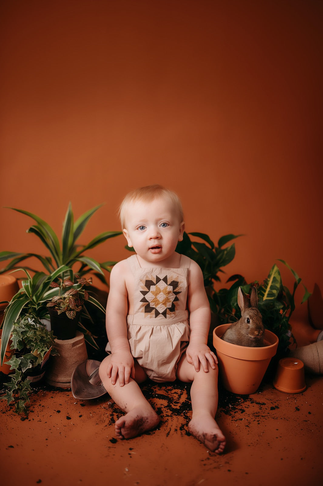 Patchwork romper - Oats