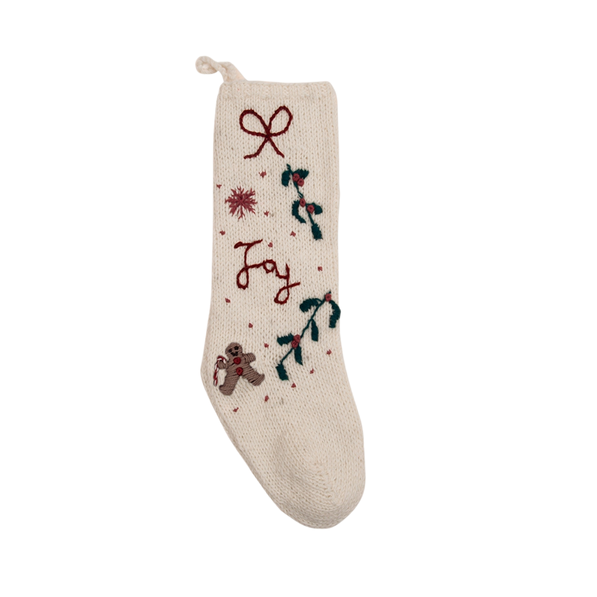 Gingerbread Stocking - Cream White