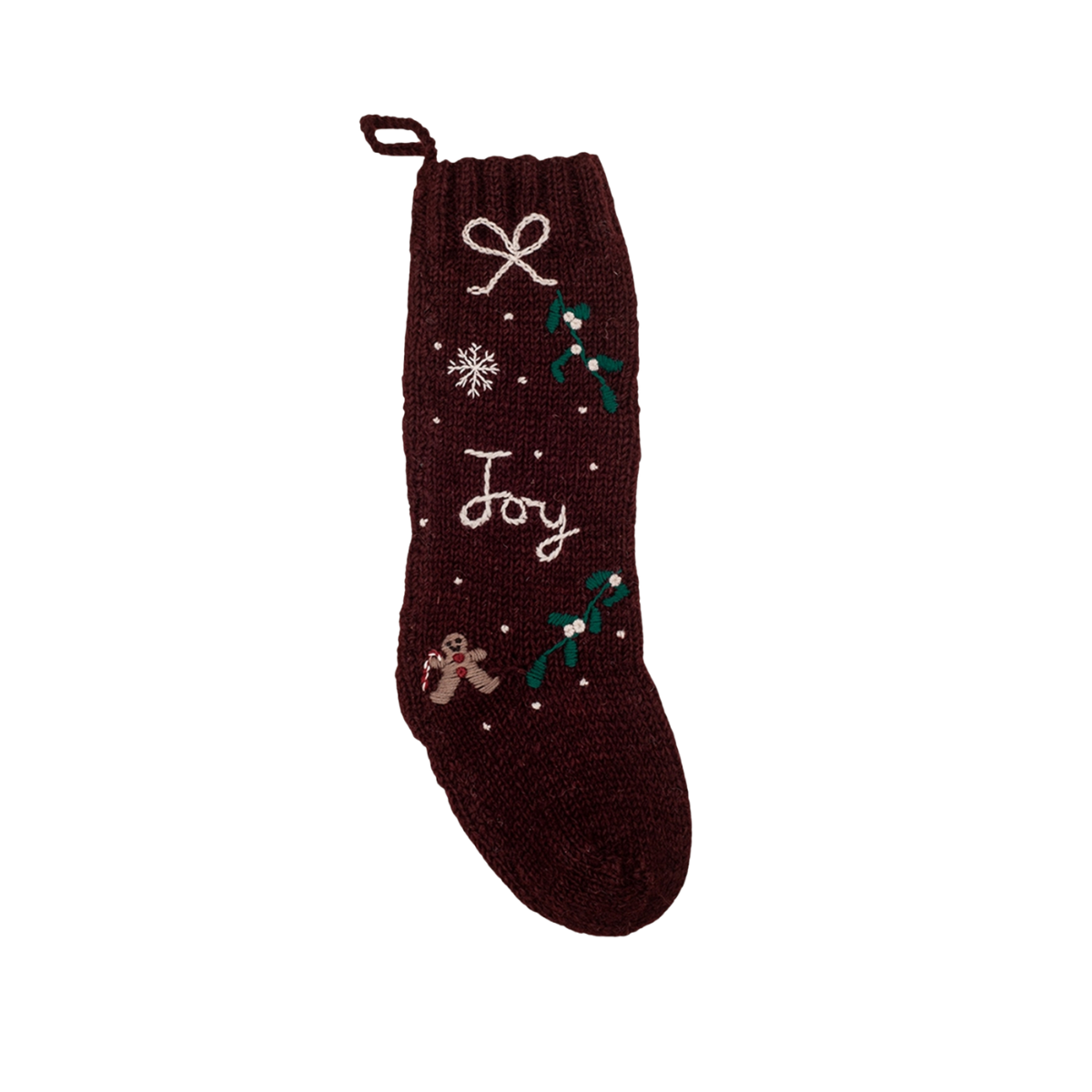 Gingerbread Stocking - Dark Grape