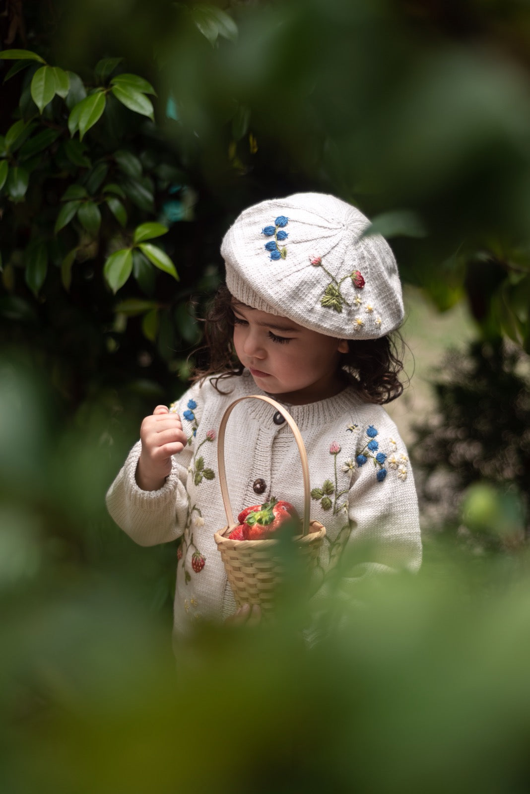 Strawberry beret Marshmellow (Cotton)